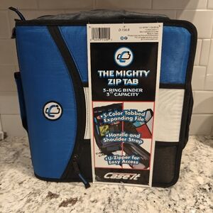 Case-It The Mighty Zip Tab 3-Ring Zipper Binder